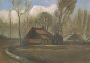 Vincent Van Gogh Farmhouses among Trees (nn04) oil painting on canvas